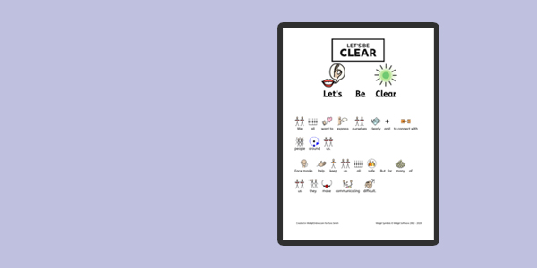 Let's Be Clear campaign symbol poster thumbnail image and link